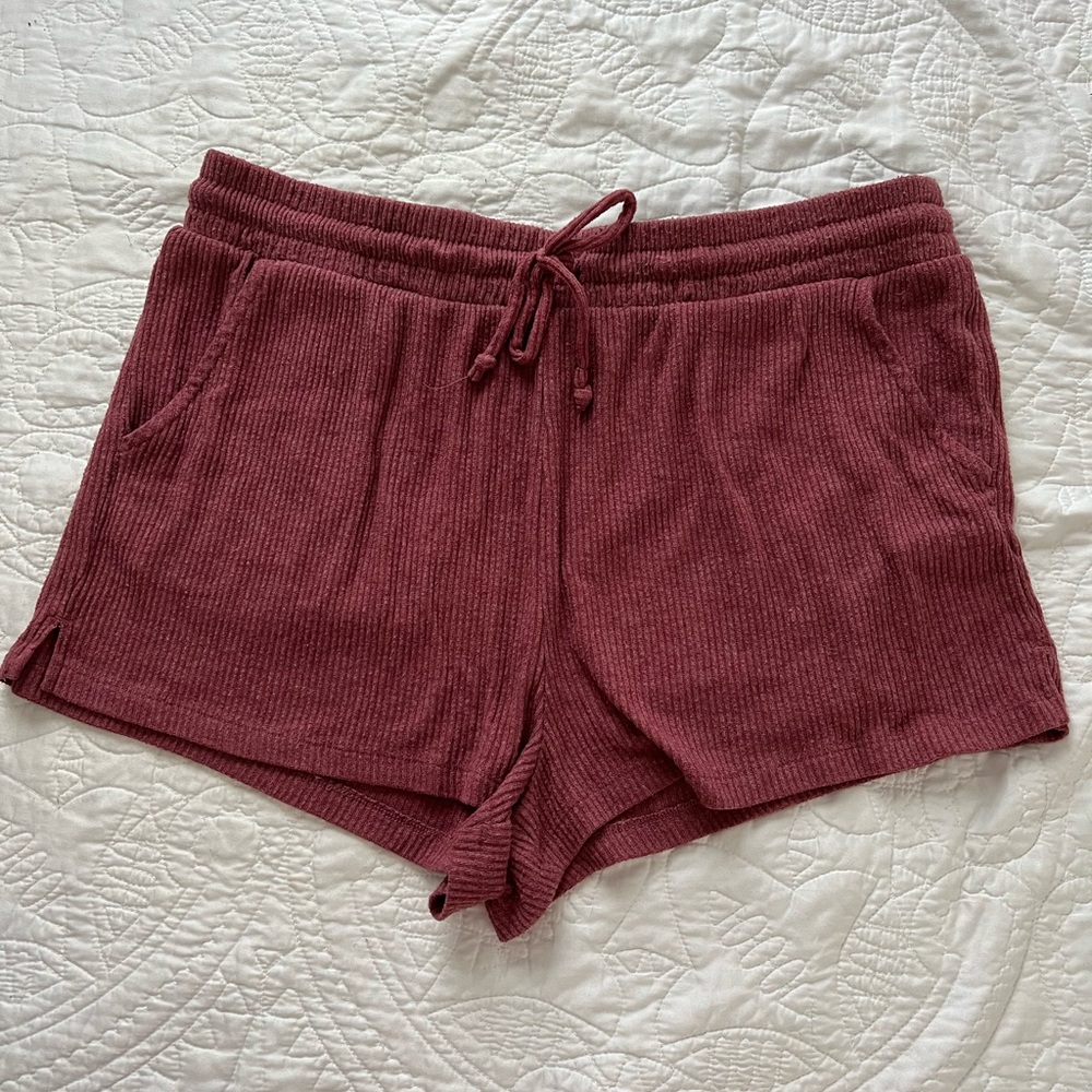 Comfy Cozy Shorts from Target, a bit worn.
